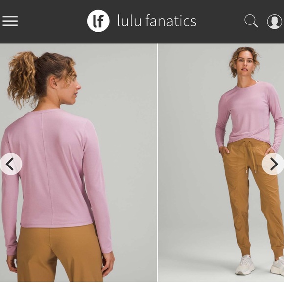 lululemon athletica Tops - NWT Lululemon Do the Twist Long Sleeve Shirt Sz 10 Pink Taupe Modal